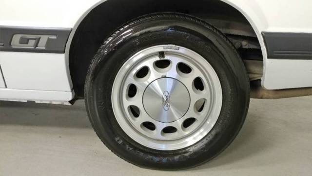 1986 White Ford Mustang Hatchback