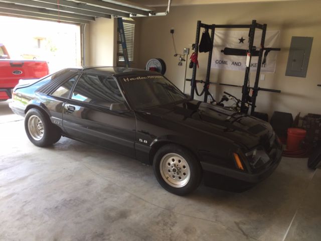 1986 Black Ford Mustang Hatchback