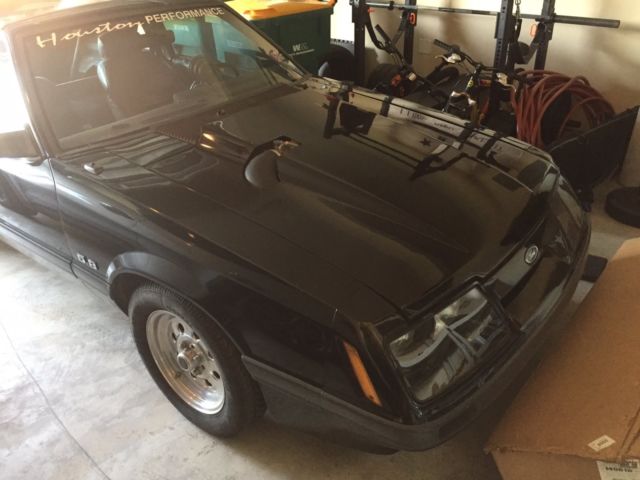 1986 Black Ford Mustang Hatchback