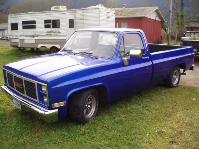 1986 Blue GMC Sierra 1500 Standard Cab Pickup