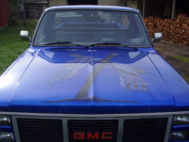 1986 Blue GMC Sierra 1500 Standard Cab Pickup