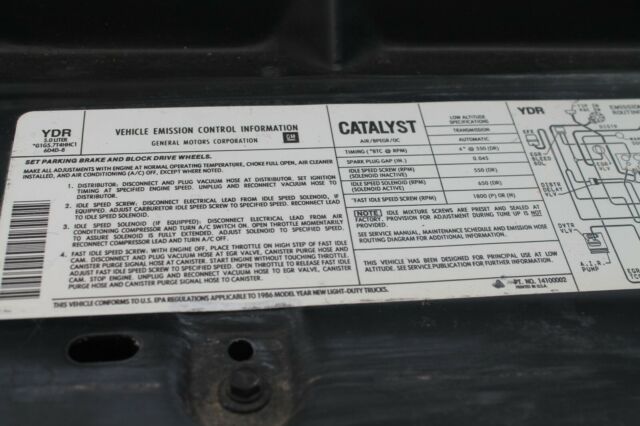 1986 Red Chevrolet C/K Pickup 1500 Standard Cab Pickup