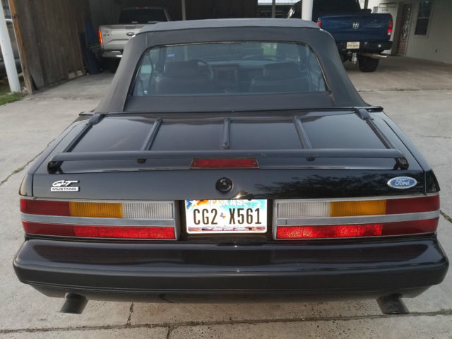 1986 Black Ford Mustang Convertible
