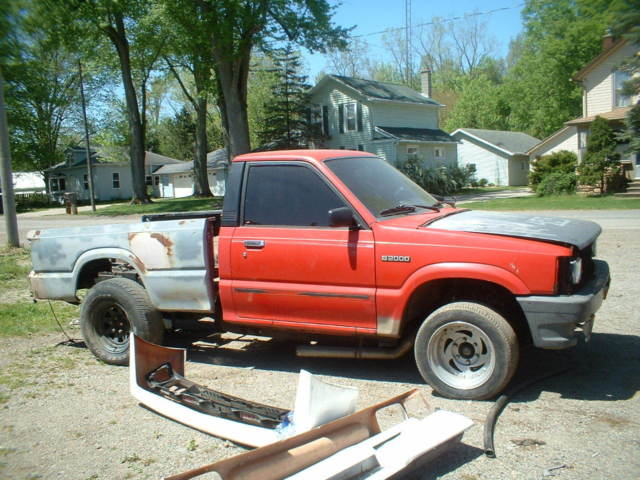 1986 Red Mazda B-Series Pickups Cab & Chassis