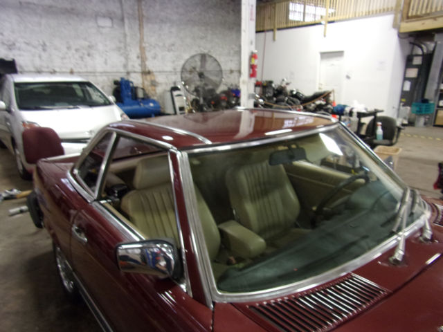 1986 Burgundy Mercedes-Benz SL-Class Convertible