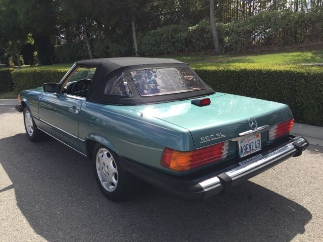 1986 Green Mercedes-Benz SL-Class Convertible