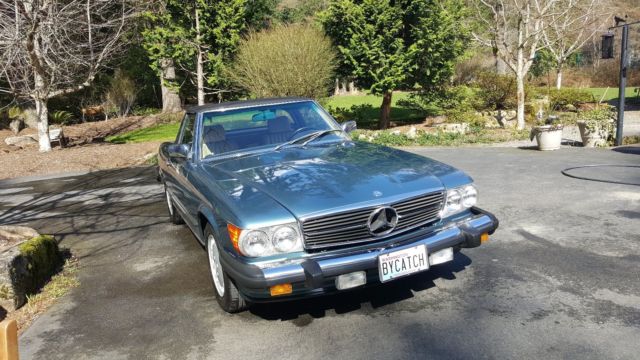 1986 Teal Green Mercedes-Benz SL-Class Convertible