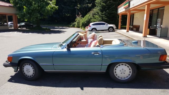 1986 Teal Green Mercedes-Benz SL-Class Convertible