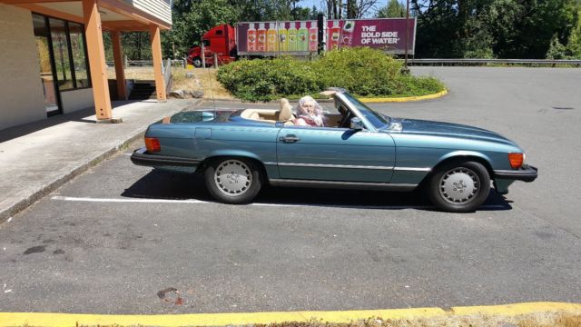 1986 Teal Green Mercedes-Benz SL-Class Convertible