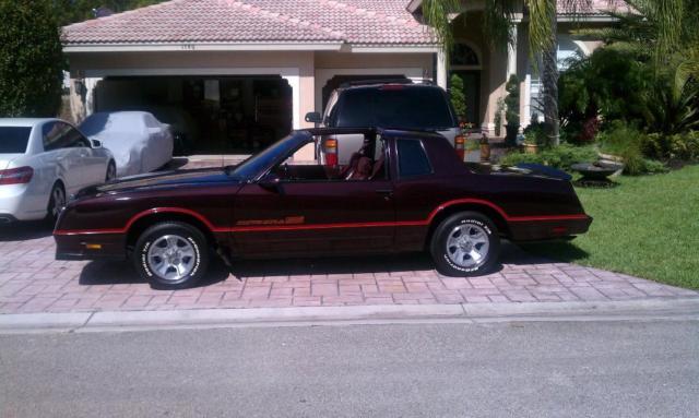1986 Burgundy Chevrolet Monte Carlo Coupe
