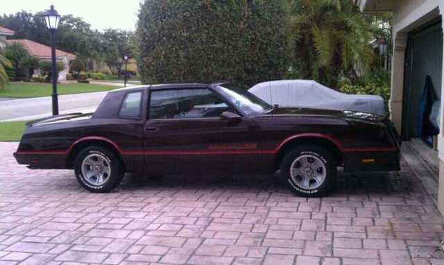 1986 Burgundy Chevrolet Monte Carlo Coupe