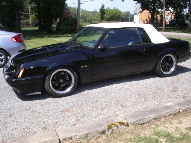 1986 Black Ford Mustang Convertible