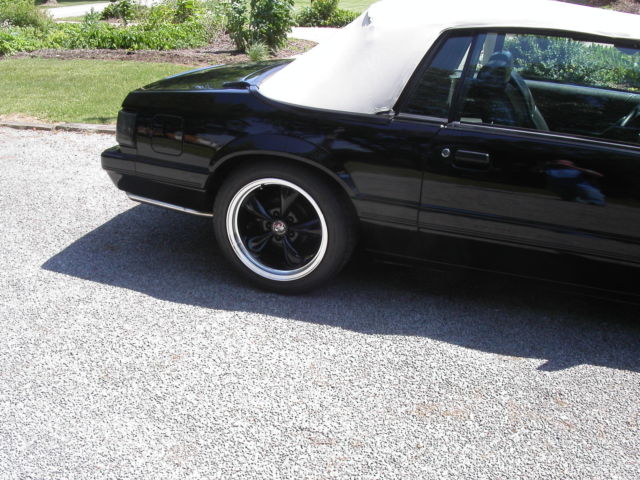 1986 Black Ford Mustang Convertible