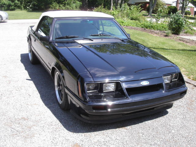 1986 Black Ford Mustang Convertible