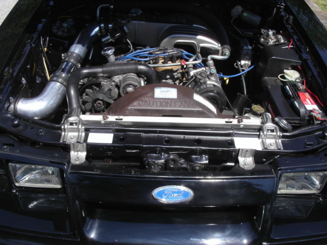 1986 Black Ford Mustang Convertible