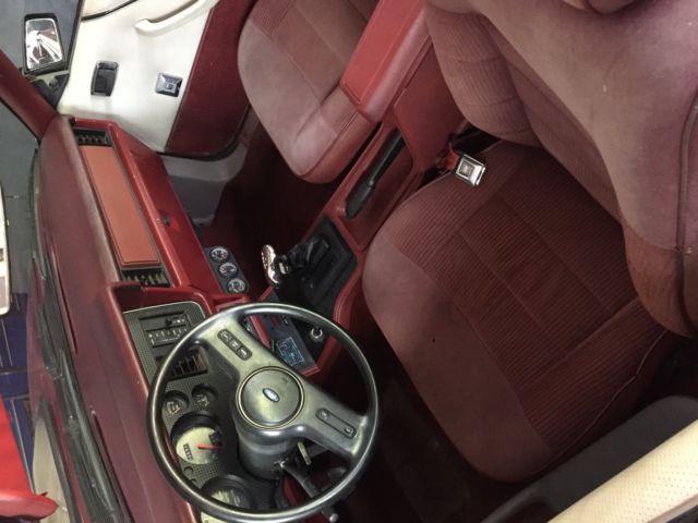 1986 Red Ford Mustang Convertible