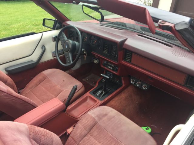 1986 Red Ford Mustang Convertible