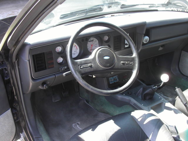 1986 Black Ford Mustang Convertible