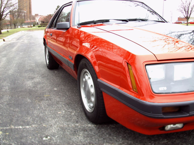 1986 Red Ford Mustang Hatchback