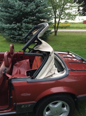 1986 White Ford Mustang Convertible