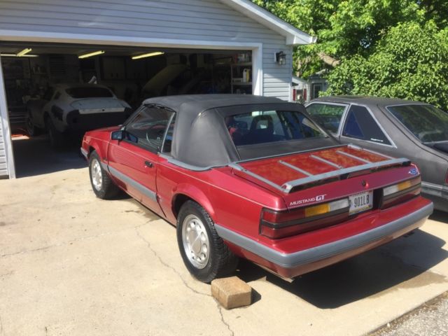 1986 Canyon red Ford Mustang
