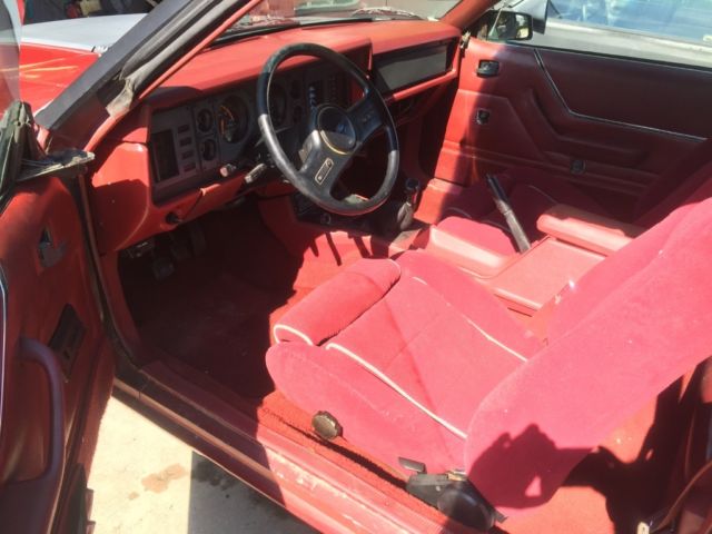 1986 Canyon red Ford Mustang