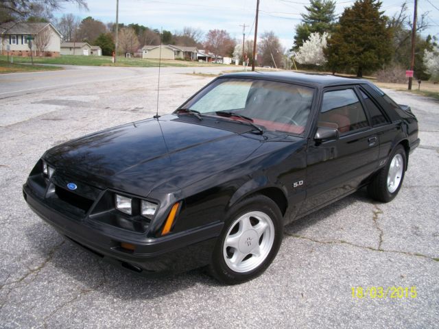 1986 Black Ford Mustang Hatchback