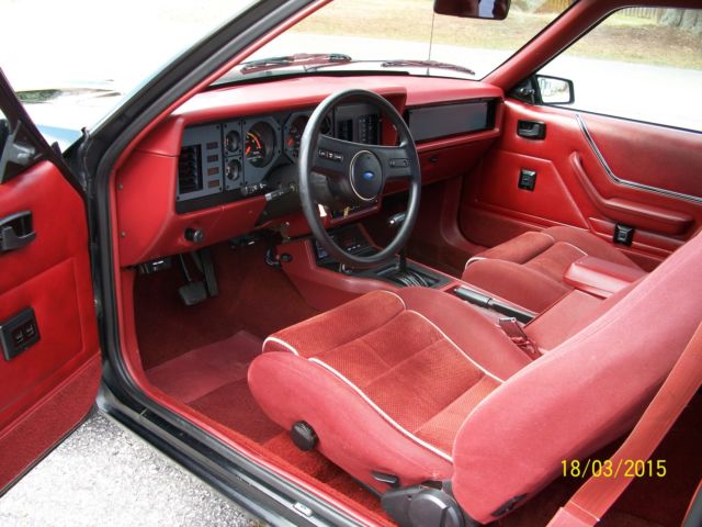 1986 Black Ford Mustang Hatchback