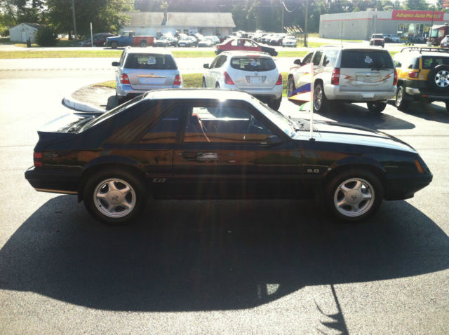 1986 Black Ford Mustang Hatchback