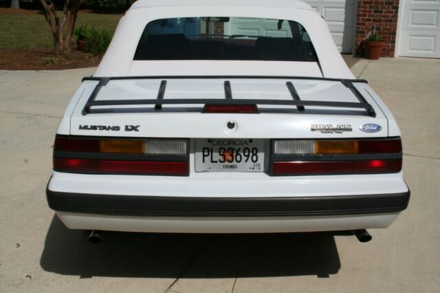1986 White Ford Mustang Convertible