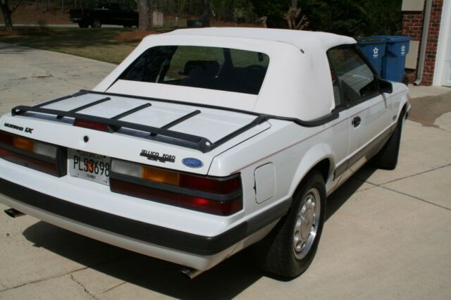 1986 White Ford Mustang Convertible