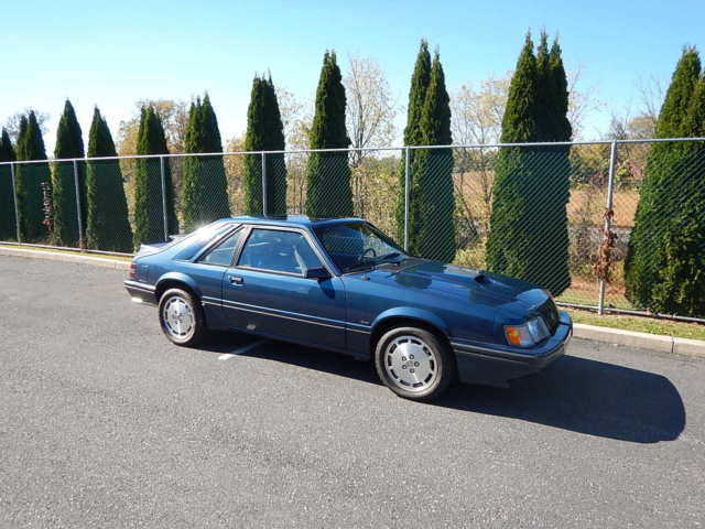 1986 Blue Ford Mustang Hatchback