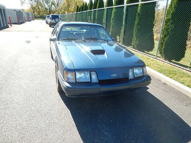 1986 Blue Ford Mustang Hatchback