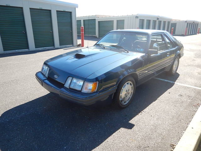 1986 Blue Ford Mustang Hatchback
