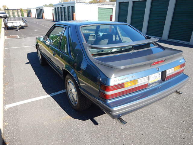 1986 Blue Ford Mustang Hatchback