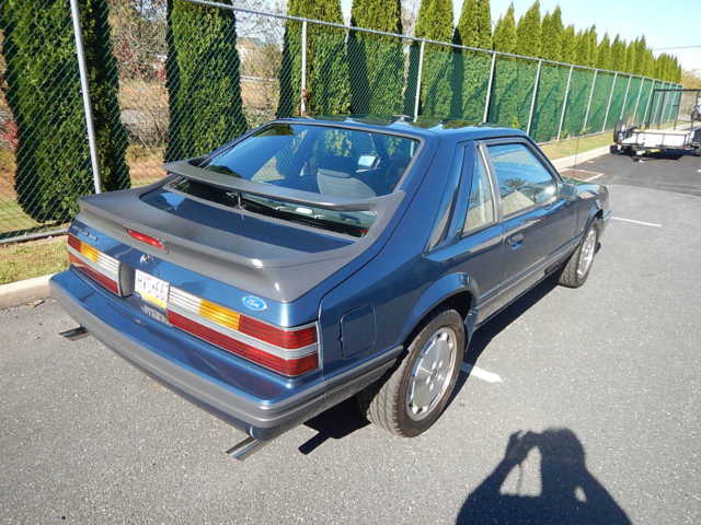 1986 Blue Ford Mustang Hatchback