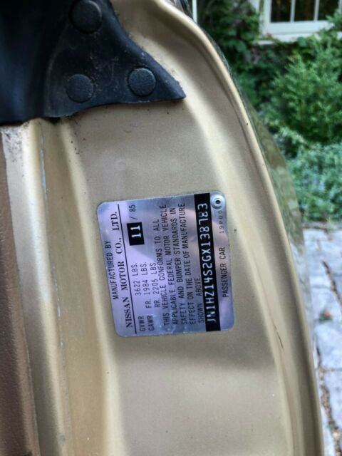 1986 Gold Nissan 300ZX Hatchback