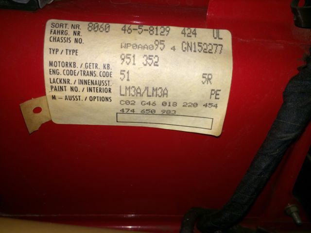 1986 Red Porsche 944 Coupe