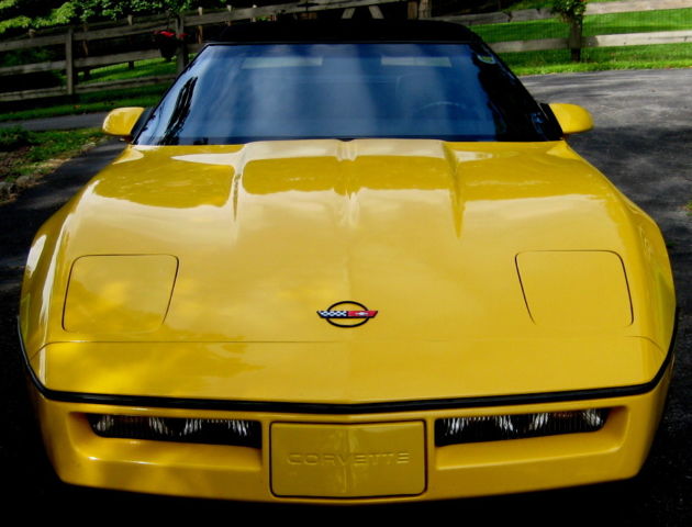 1986 Yellow Chevrolet Corvette Convertible