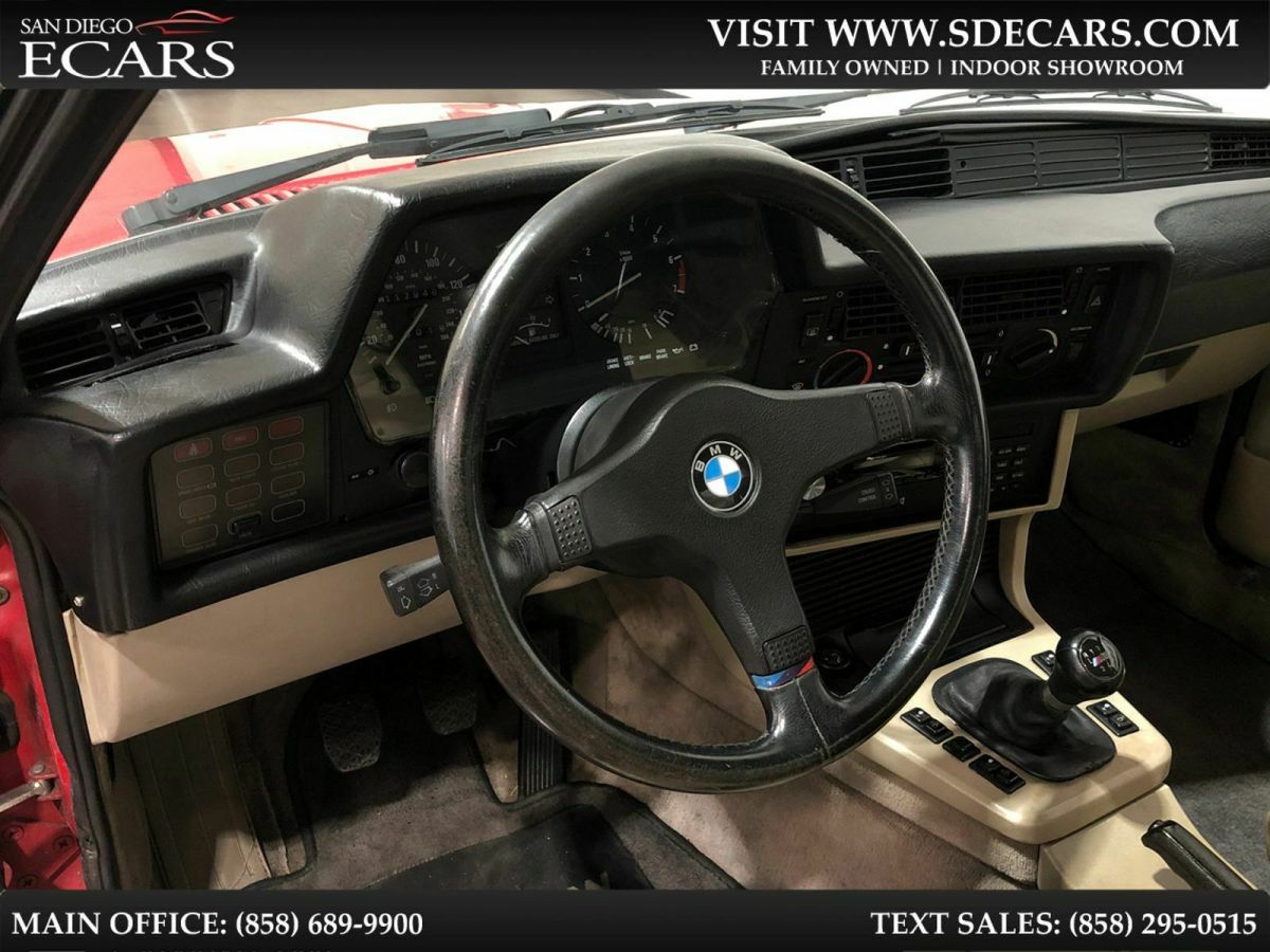 1986 Red BMW 6-Series