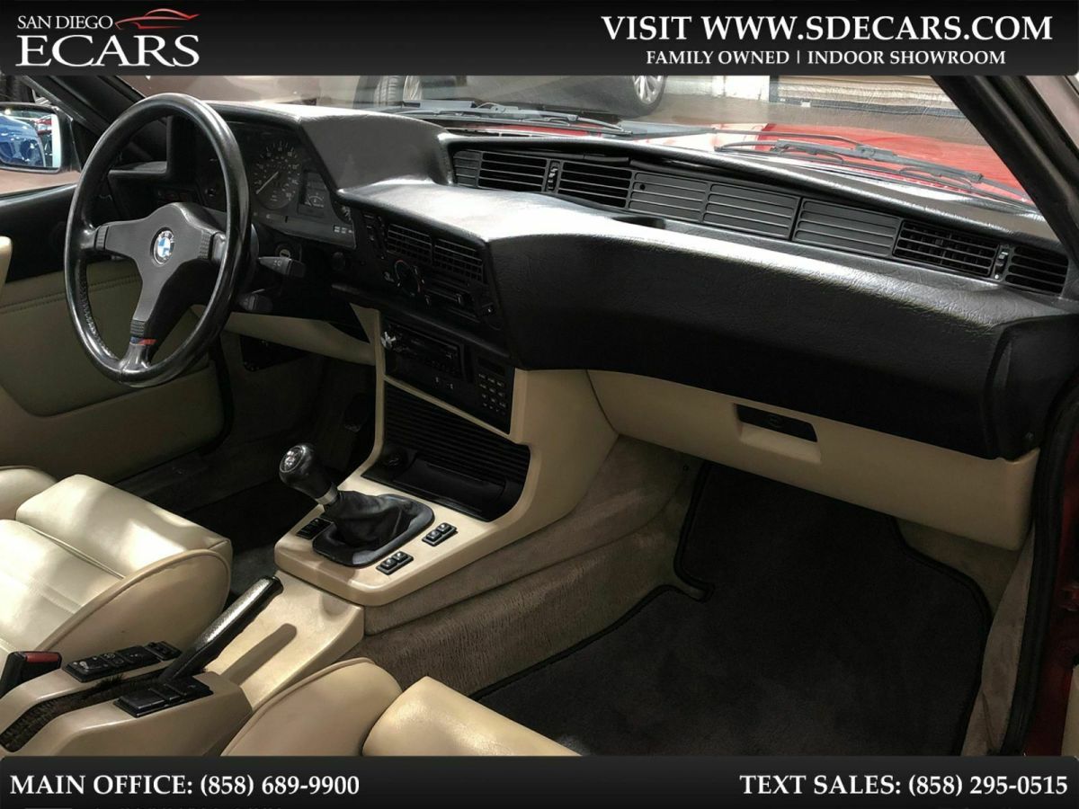 1986 Red BMW 6-Series