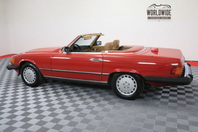 1986 Red Mercedes-Benz SL-Class Convertible