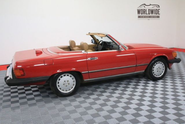 1986 Red Mercedes-Benz SL-Class Convertible