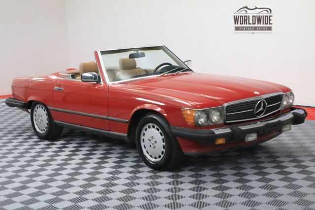 1986 Red Mercedes-Benz SL-Class Convertible