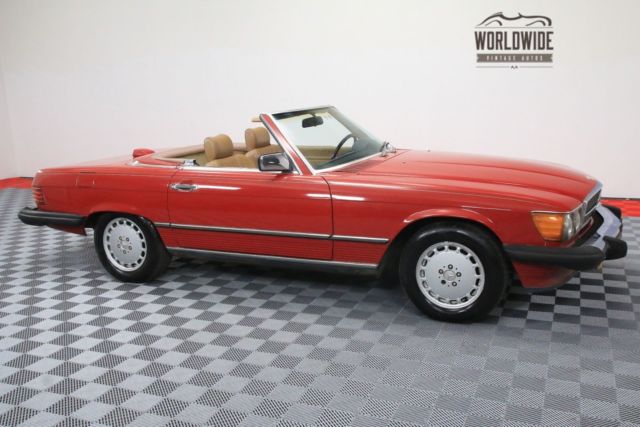 1986 Red Mercedes-Benz SL-Class Convertible