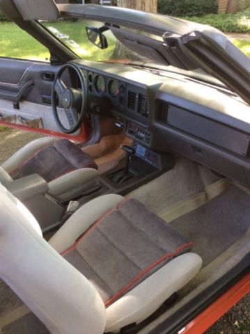 1986 Red Ford Mustang Convertible