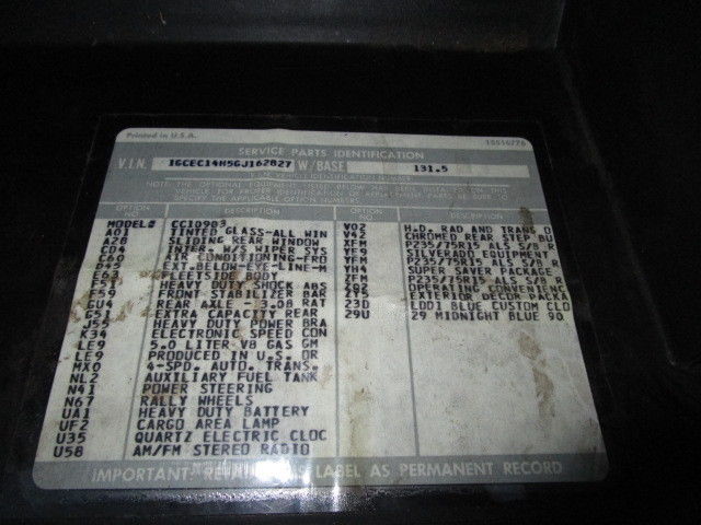 1986 Blue Chevrolet Silverado 1500