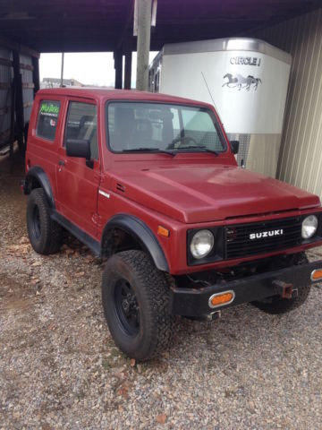 1986 Red Suzuki Samurai SUV