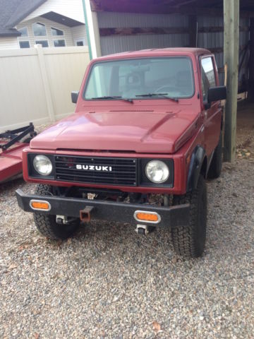 1986 Red Suzuki Samurai SUV