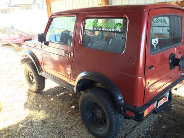 1986 Red Suzuki Samurai SUV